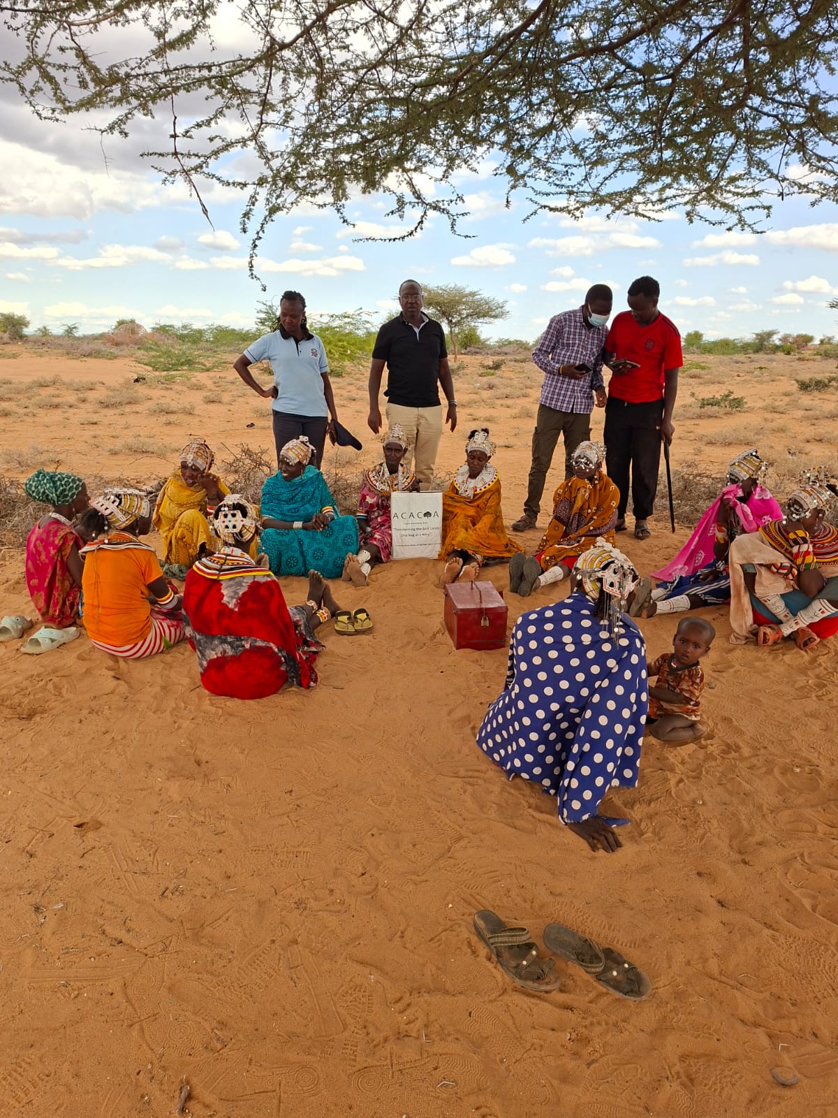 Community meeting with women collectors in Samburu